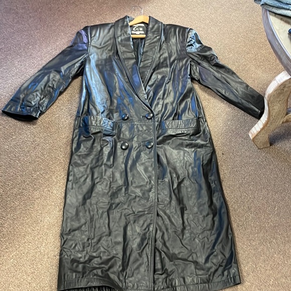 Vintage G-111 Global Identity full length size small vented in back trench coat - Picture 1 of 9